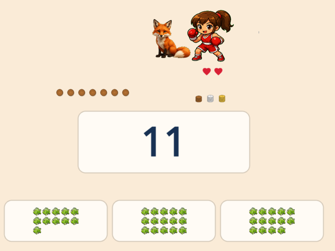 Screenshot des Spanish Numbers Game